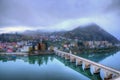 The Mehmed PaÃÂ¡a SokoloviÃâ¡ Bridge, in ViÃÂ¡egrad, over the Drina River in eastern Bosnia and Herzegovina